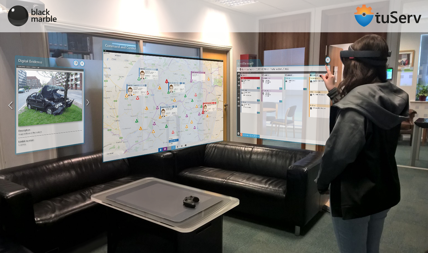 tuServ running on a HoloLens